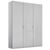 Rauch Miramar Type-5 151cm 3 Door Wardrobe - Silk Grey and Silk Grey Glass