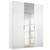 Rauch Miramar Type-5 151cm 3 Door Wardrobe with Mirror - Alpine White and Crystal White Glass
