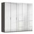 Rauch Miramar Type-5 251cm 5 Door Mirrored Wardrobe - Graphite