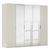 Rauch Miramar Type-5 251cm 5 Door Wardrobe with Mirror - Champagne and Champagne Glass