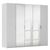 Rauch Miramar Type-5 251cm 5 Door Wardrobe with Mirror - Silk Grey and Silk Grey Glass