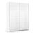 Rauch Miramar Type-3 181cm 2 Door Sliding Wardrobe - Alpine White and Crystal White Glass