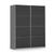 Rauch Miramar Type-3 181cm 2 Door Sliding Wardrobe - Graphite and Basalt Glass