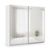 Rauch Miramar Type-3 226cm 2 Door Mirrored Sliding Wardrobe - Alpine White