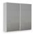 Rauch Miramar Type-3 226cm 2 Door Sliding Wardrobe - Silk Grey and Silk Grey Glass
