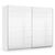 Rauch Miramar Type-3 271cm 2 Door Sliding Wardrobe - Alpine White and Crystal White Glass