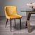 2 x Bentley Designs Cezanne Mustard Velvet Fabric Dining Chair with Black Legs