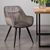 2 x Bentley Designs Dali Grey Velvet Fabric Dining Chair with Black Legs