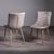 2 x Bentley Designs Eriksen Grey Velvet Fabric Dining Chair with Oak Effect Legs