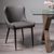2 x Bentley Designs Cezanne Dark Grey Faux Leather Dining Chair with Black Legs
