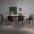 Bentley Designs Dansk Scandi Oak 6-8 Seater Extending Dining Table Set with 6 Mondrian Dark Grey Faux Leather Chairs