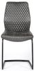 2 x Charlie Grey Faux Leather Cantilever Dining Chair