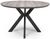 Manhattan Grey 4 Seater Round Dining Table with Black Spider Legs Base