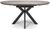 Manhattan Grey 4-6 Seater Oval Extending Dining Table with Black Spider Legs Base