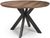 Manhattan Walnut 4 Seater Round Dining Table with Black Spider Legs Base