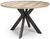 Manhattan Oak 4 Seater Round Dining Table with Black Spider Legs Base