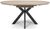 Manhattan Oak 4-6 Seater Oval Extending Dining Table with Black Spider Legs Base