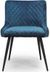 2 x Malmo Blue Fabric Dining Chair