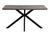 Manhattan Grey 4 Seater Dining Table with Black Spider Legs Base