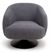 Club Grey Fabric Swivel Accent Chair