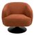 Club Orange Fabric Swivel Accent Chair
