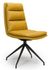 2 x Nobo Yellow Faux Leather Swivel Dining Chair with Black Legs