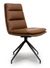 2 x Nobo Tan Faux Leather Swivel Dining Chair with Black Legs