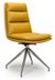 2 x Nobo Yellow Faux Leather Swivel Dining Chair with Chrome Legs