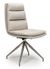 2 x Nobo Taupe Faux Leather Swivel Dining Chair with Chrome Legs