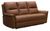 Kansas Tan Brown Faux Leather 3 Seater Sofa