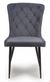 2 x Merlin Grey Fabric Dining Chair