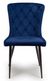 2 x Merlin Navy Blue Fabric Dining Chair