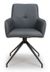 2 x Nix Grey Faux Leather Swivel Dining Chair