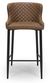 2 x Charlie Brown Faux Leather Barstool with Back