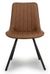 2 x Miro Tan Brown Faux Leather Dining Chair