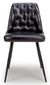 2 x Bradley Black Real Leather Dining Chair