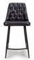 2 x Bradley Black Real Leather Counter Stool with Back