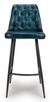 2 x Bradley Blue Real Leather Barstool with Back
