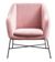Cleo Pink Fabric Accent Chair