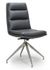 2 x Nobo Grey Faux Leather Swivel Dining Chair with Chrome Legs