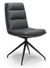 2 x Nobo Grey Faux Leather Swivel Dining Chair with Black Legs