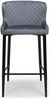 2 x Malmo Grey Fabric Stool with Back