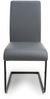 2 x Loft Grey Faux Leather Cantilever Dining Chair