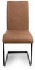 2 x Loft Tan Faux Leather Cantilever Dining Chair
