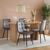 Axel Oak Fluted Oval Dining Set with 4 Chair
