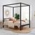 Mercia Black Wooden Four Poster Bed - Sizes Available