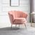 Ariel Coral Velvet Fabric Occasional Armchair