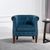 Freya Blue Velvet Fabric Accent Chair