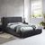 Grande Black Crushed Velvet Fabric Bed - Sizes Available