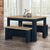 Highgate Navy Blue Painted Dining Set with 2 Bench
